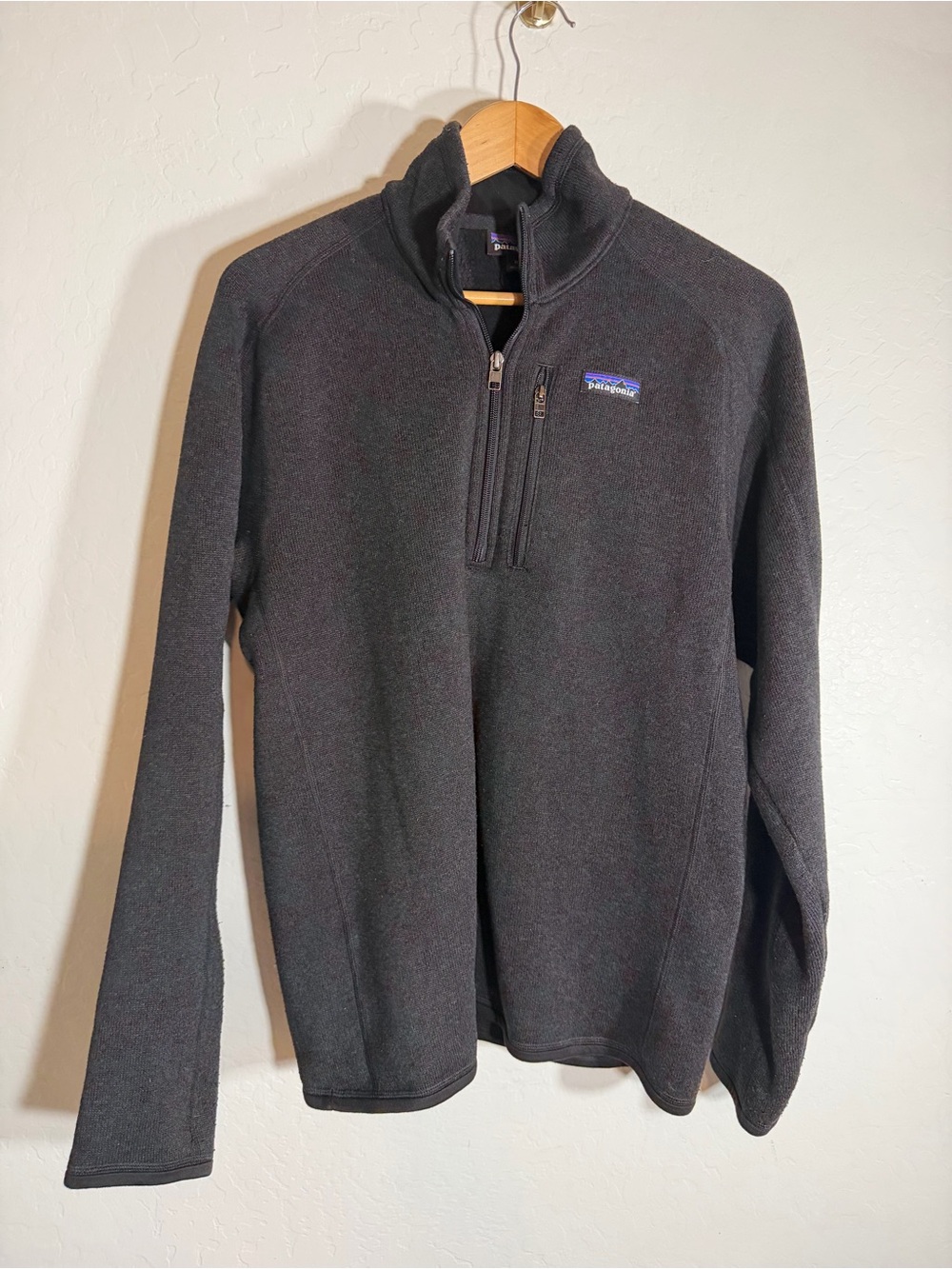 Patagonia Men’s Better Sweater 1/4 Zip Pullover Charcoal Heather Medium